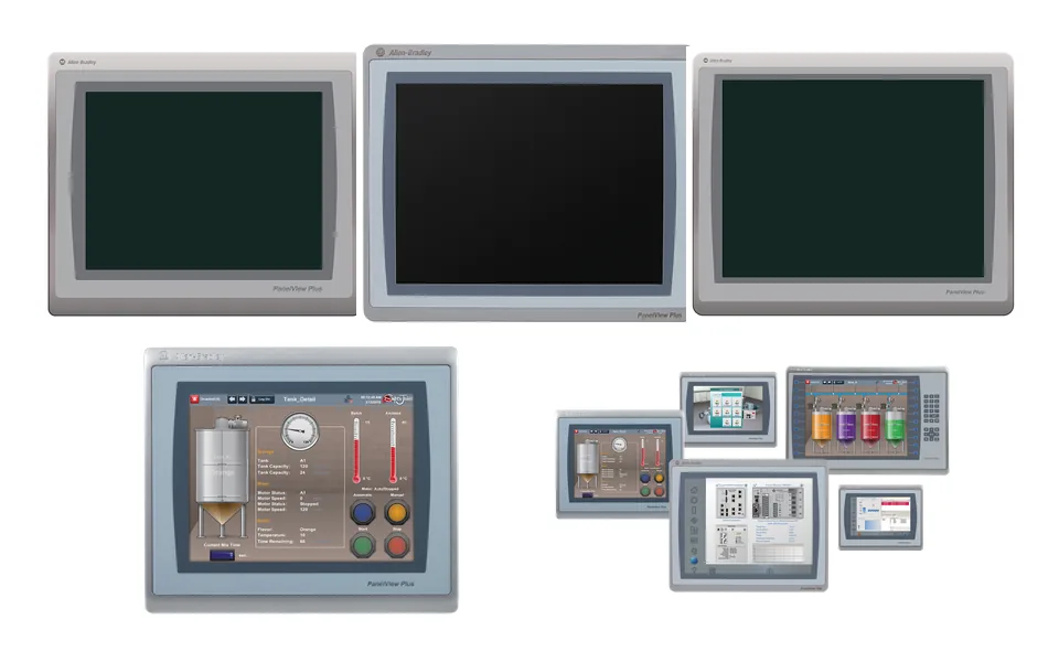 Коллаж операторских панелей Allen-Bradley PanelView Plus 7